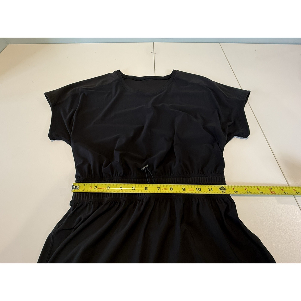 Lululemon Women's Short Sleeve Throw It On Dress Black Size XS 0 2 Black UV - Picture 4 of 6